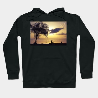 Golden sunset-Fisherman Silhouette Hoodie